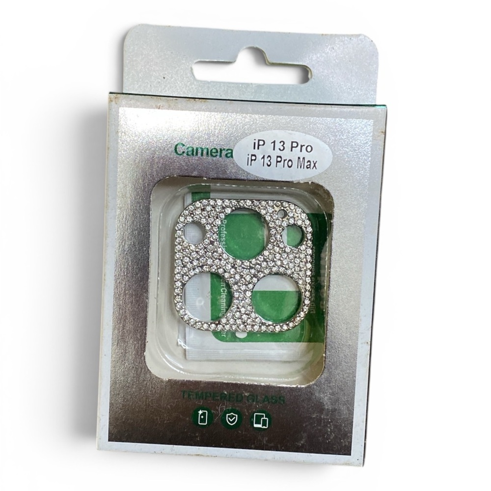 iPhone 13 Pro / 13 Pro Max Silver Rhinestone Camera Lens Protector